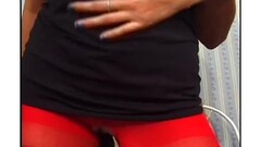 Fiery red tights pounded in the ass Thumb