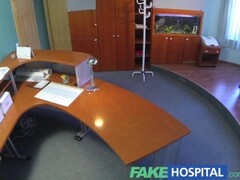FakeHospital Perfect sexy blonde gets probed and squirts on doctors receptionist desk Thumb