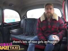 Female Fake Taxi Sexy Englishman pays for czech taxi ride in cum Thumb