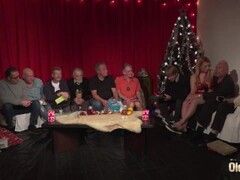 Old Young Orgy 9 Old Men 2 Teens hardcore Christmas group fuck special Thumb