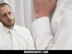 MormonBoyz - Older priest masturbates nervous young Mormon boy Thumb