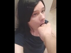 Sissy Slut do blowjob (Cum on Face, Cut Version) Thumb