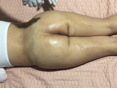 The cuckold allows the woman to receive an erotic massage and record everyt Thumb