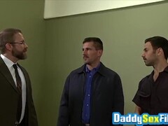 Hardcore orgy with muscular daddies and young guys Thumb