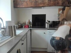 Waking up in the kitchen with super hot girlfriend including ejaculation - CAM4 Thumb