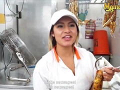 CarneDelMercado - Camila Santos Big Ass Latina Colombiana MILF Picked Up And Fucked Hard By Two Horn Thumb