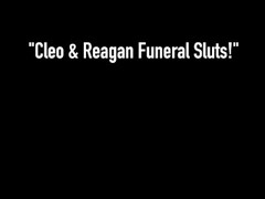 Mourning Muff Divers Reagan Lush & Its Cleo! Tongue Fuck At Memorial Service Thumb