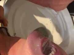 First time a lot Pee in my mouth next I give him blowJob with cum in my mouth Thumb