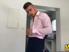 SeanCody - Hot Thony Grey Trembles From His Intense Masturbation And Moans In Super Sexy French Thumb