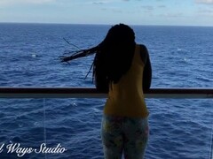 Ebony Babe Gets Her Ass Pumped Full of Cum on a Cruise Ship Balcony (Full) Thumb