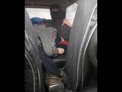 Russian guy in a mask gives in her mouth in the car outside the city, gay Amateur slave and master Thumb